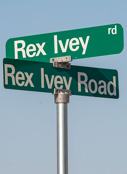 Rex Ivey Road signs.